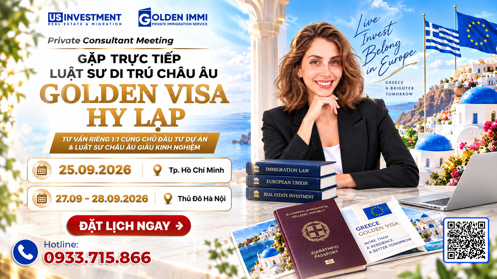 [PRIVATE CONSULTANT MEETING] GẶP TRỰC TIẾP LUẬT SƯ DI TRÚ CHÂU ÂU GOLDEN VISA HY LẠP