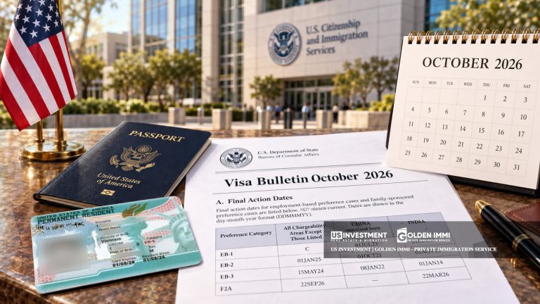 Lịch Visa Bulletin Tháng 10/2026: EB-5 Tiếp Tục “Current”, EB-2 & EB-3 Bất Ngờ Lùi Ngày